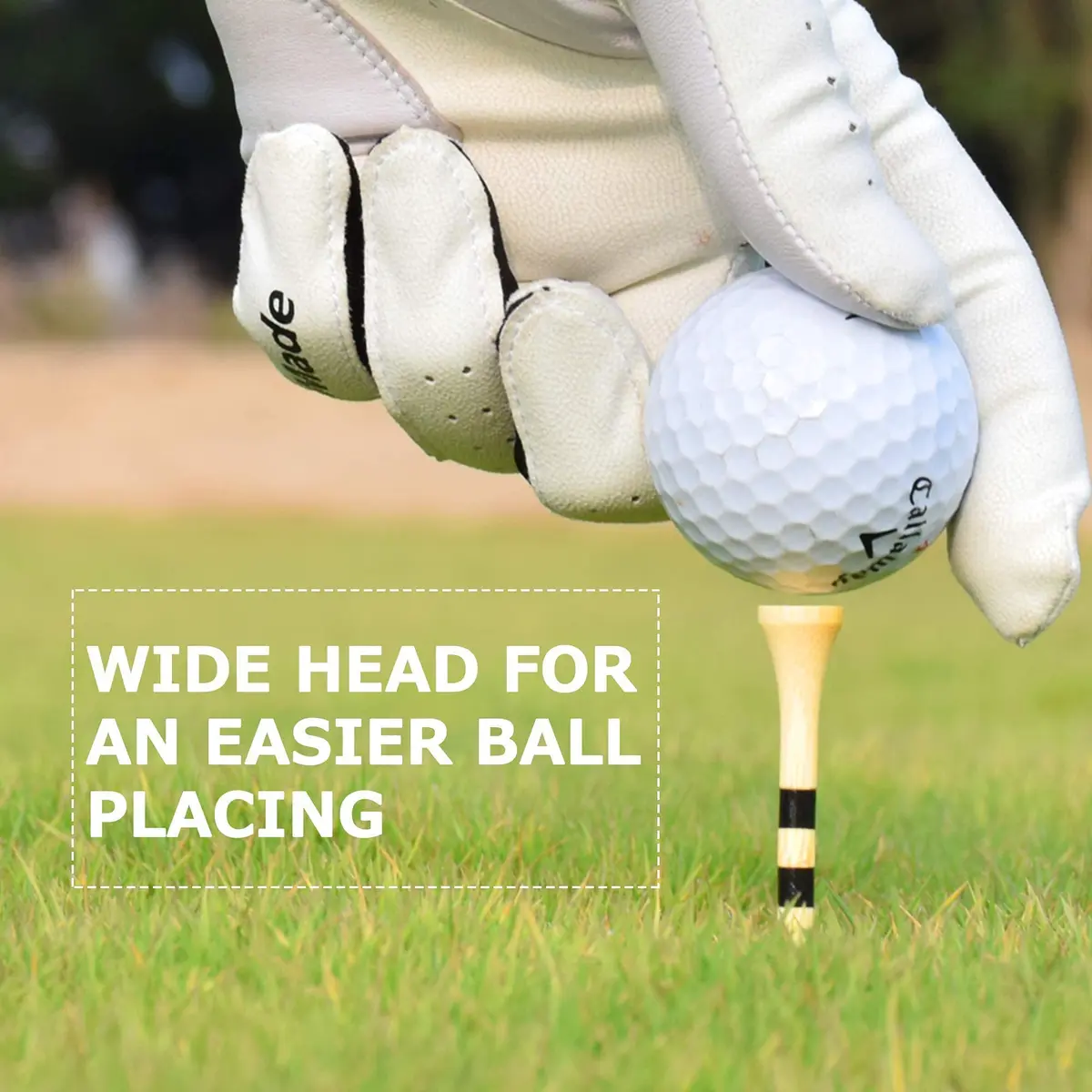 SAPLIZE Bamboo Golf Tees Pack of 150 | Durable & Reliable Golf Accessories - view 5