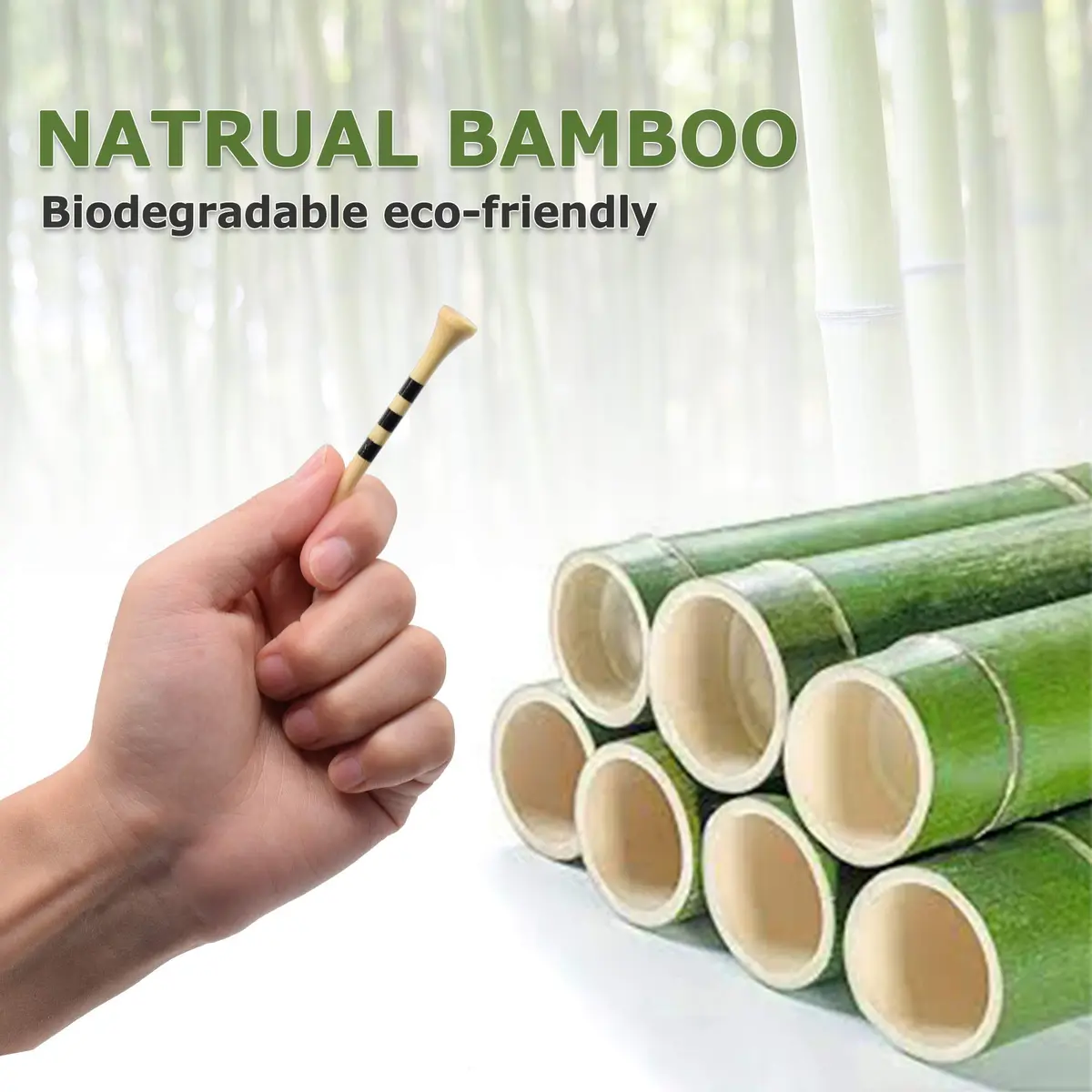 SAPLIZE Bamboo Golf Tees Pack of 150 | Durable & Reliable Golf Accessories - view 2