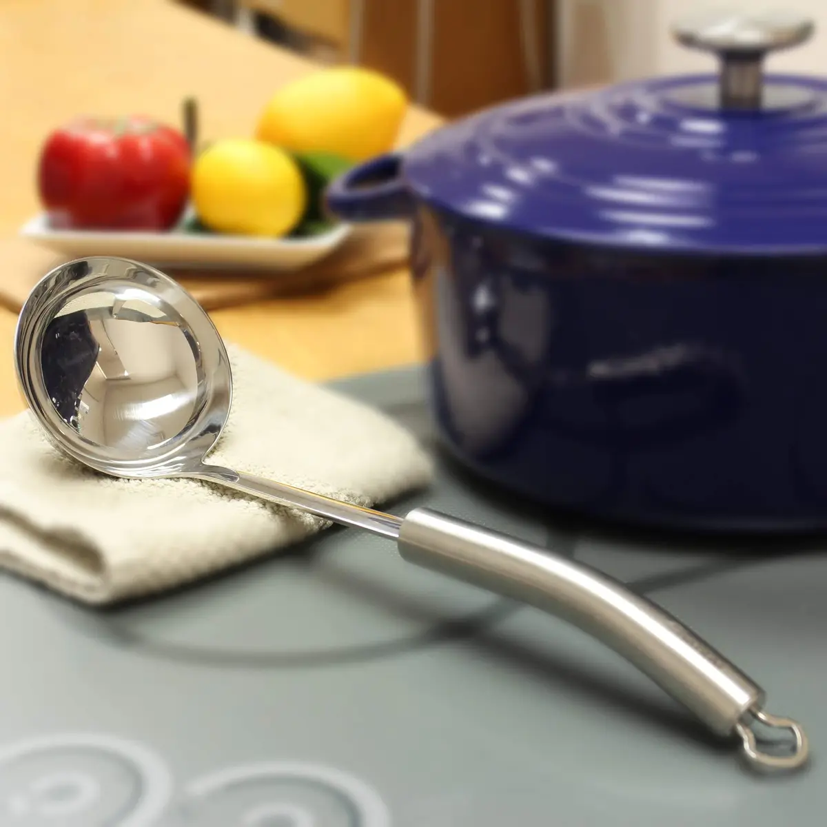 Chantal 4 oz Stainless Steel Soup Ladle Utensil | Ergonomic Handle, Stay-Cool Cement, Dishwasher Safe - view 4