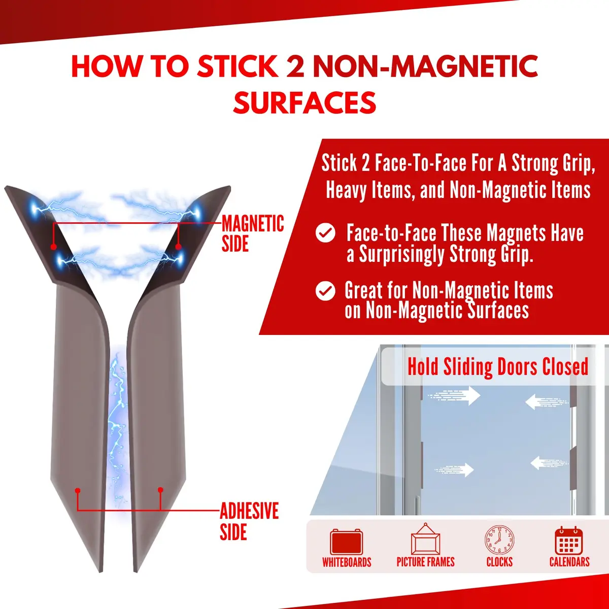 NextClimb Magnetic Tape Strips with Adhesive Backing, 100 Tape Strips (6" x 1") | Strong Adhesive for Crafts & Mounting - view 6