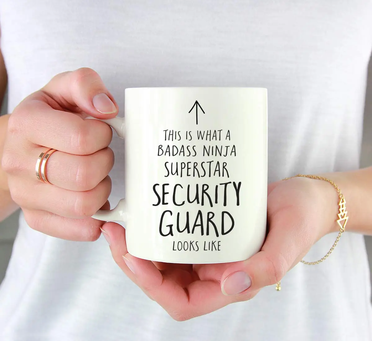 Andaz Press Funny 11oz Ceramic Coffee Mug Gift for Security Guard | Humorous Office Gift - view 3