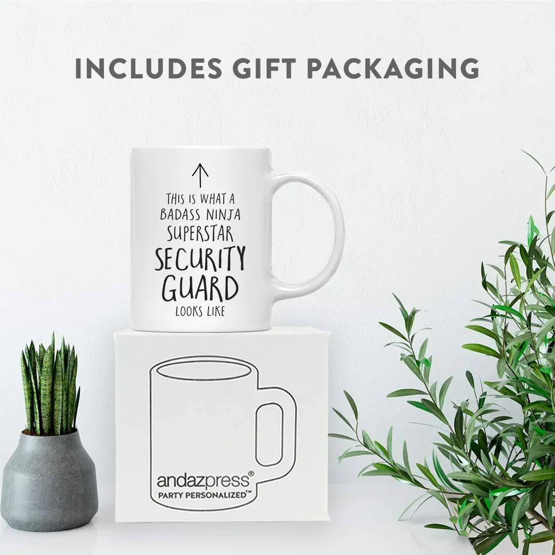 Andaz Press Funny 11oz Ceramic Coffee Mug Gift for Security Guard | Humorous Office Gift - view 4