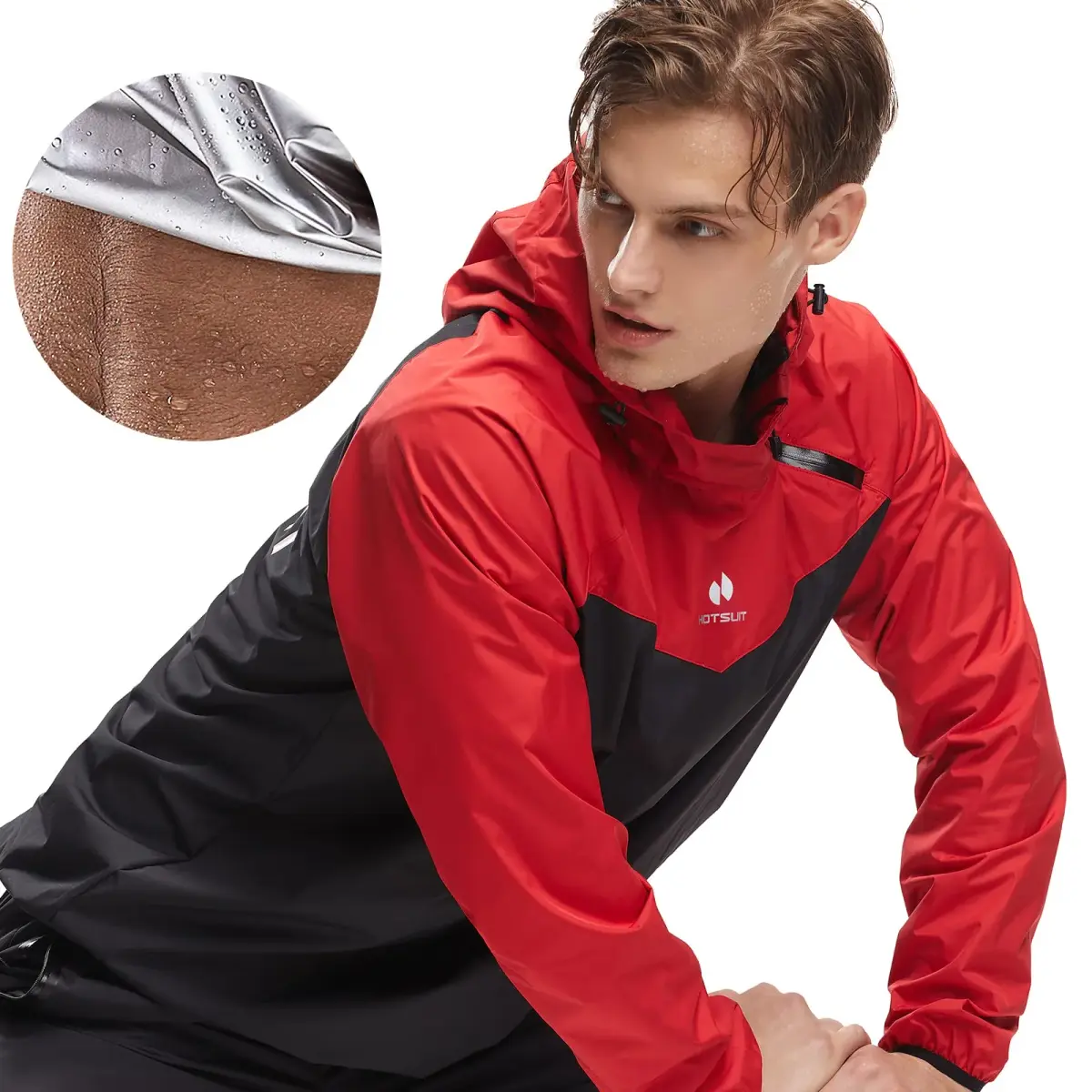 HOTSUIT Men's B. Red Sauna Jacket for Weight Loss & Gym Workouts - 4X-Large - view 2