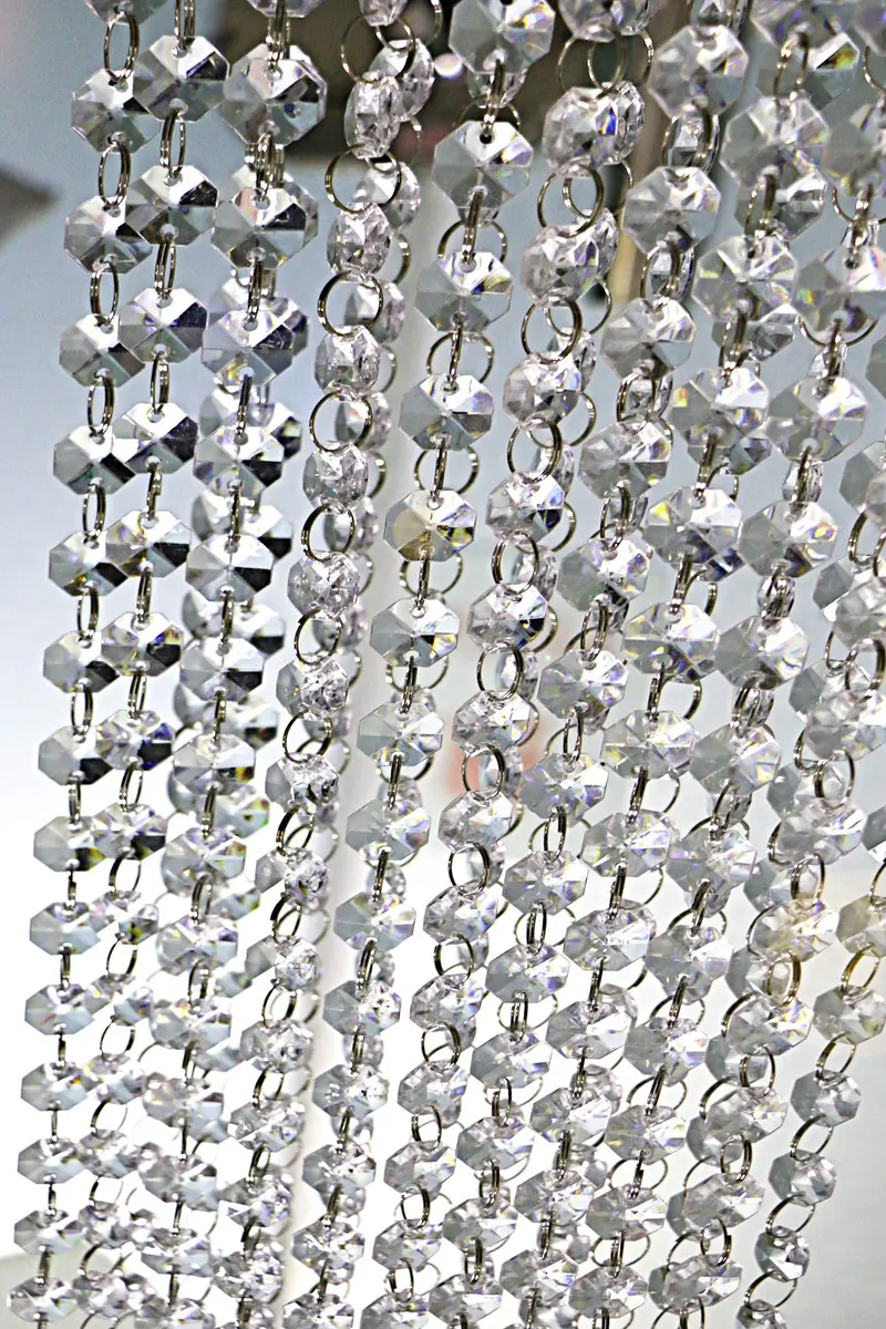 KinHom 33ft K9 Glass Crystal Garland Strands - Hanging Bead Chain for Wedding & Christmas Decor - view 2