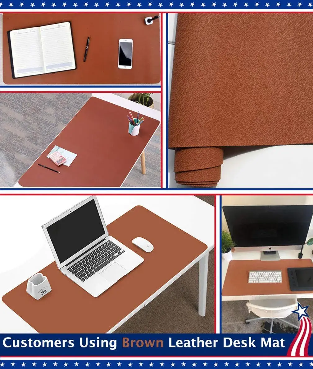 Easy Easy Life PU Leather Desk Pad 81cm x 41cm | Smooth Writing Surface for Office & Home - view 4