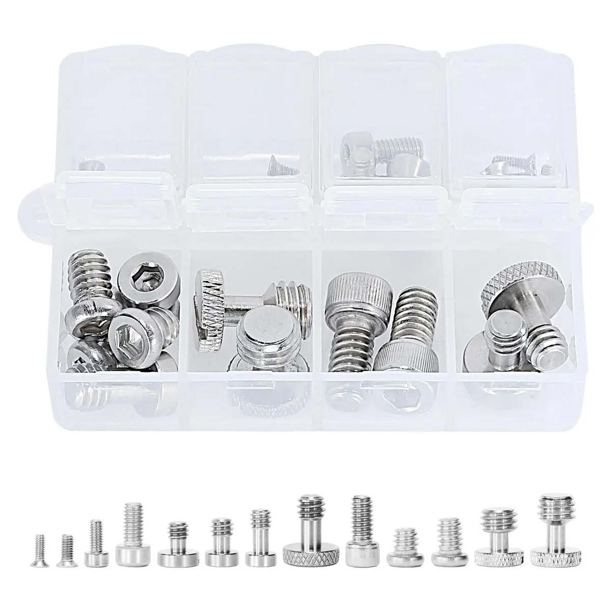 SmallRig 26 Pcs Stainless Steel Camera Screws | 1/4" 3/8" M2 M2.5 M3 M4 | Camera Accessory Kit - main product image