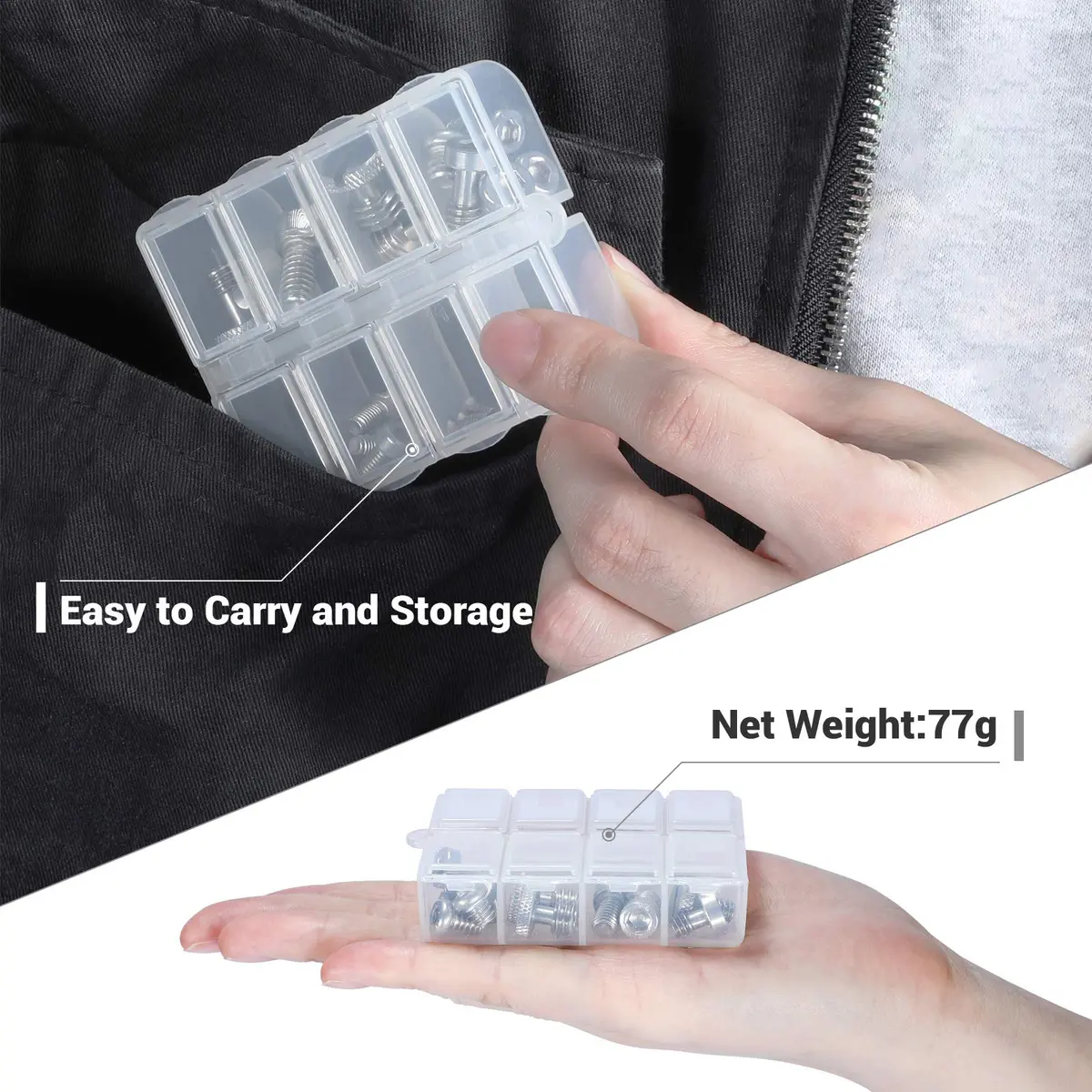 SmallRig 26 Pcs Stainless Steel Camera Screws | 1/4" 3/8" M2 M2.5 M3 M4 | Camera Accessory Kit - view 5