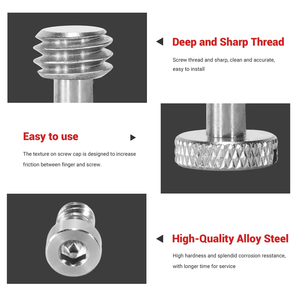 SmallRig 26 Pcs Stainless Steel Camera Screws | 1/4" 3/8" M2 M2.5 M3 M4 | Camera Accessory Kit - view 6