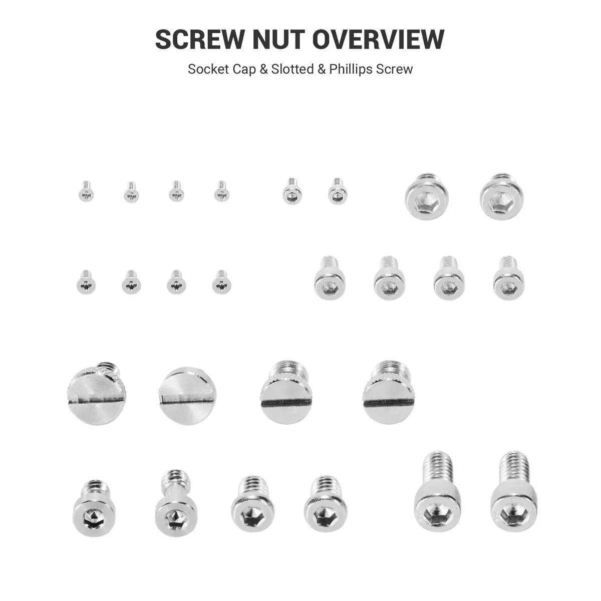 SmallRig 26 Pcs Stainless Steel Camera Screws | 1/4" 3/8" M2 M2.5 M3 M4 | Camera Accessory Kit - view 3
