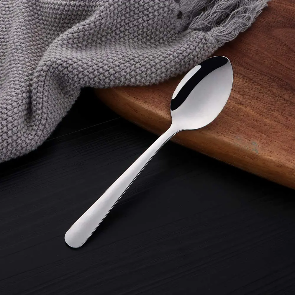 QOBIMOON 12-Piece Stainless Steel Teaspoon Set | Durable, Dishwasher Safe, 14.9 cm | Silver - view 4