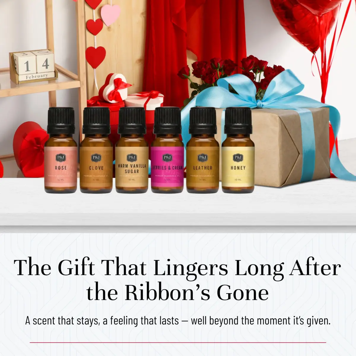 P&J Trading Romance Set Fragrance Oils for Candle Making, Freshie, Soap Making & Diffuser (6 x 10ml Bottles) - view 5