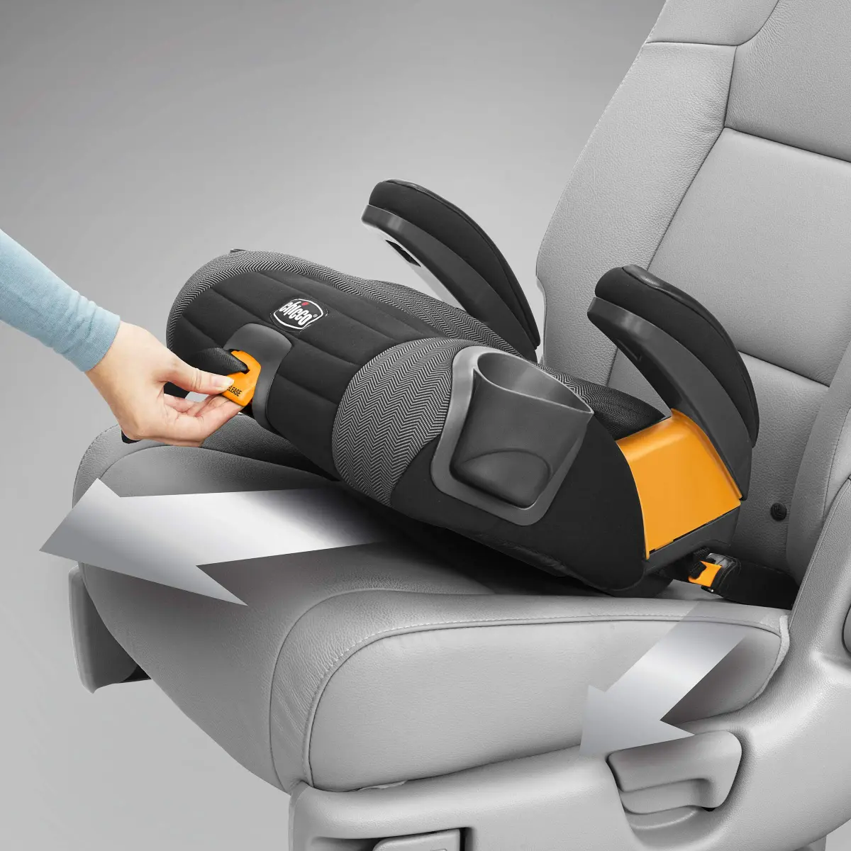 Chicco GoFit Plus Backless Booster Car Seat with Latch, 40-110 lbs, 2.69 kg (5.5 lb) | Pink Vivaci - view 2