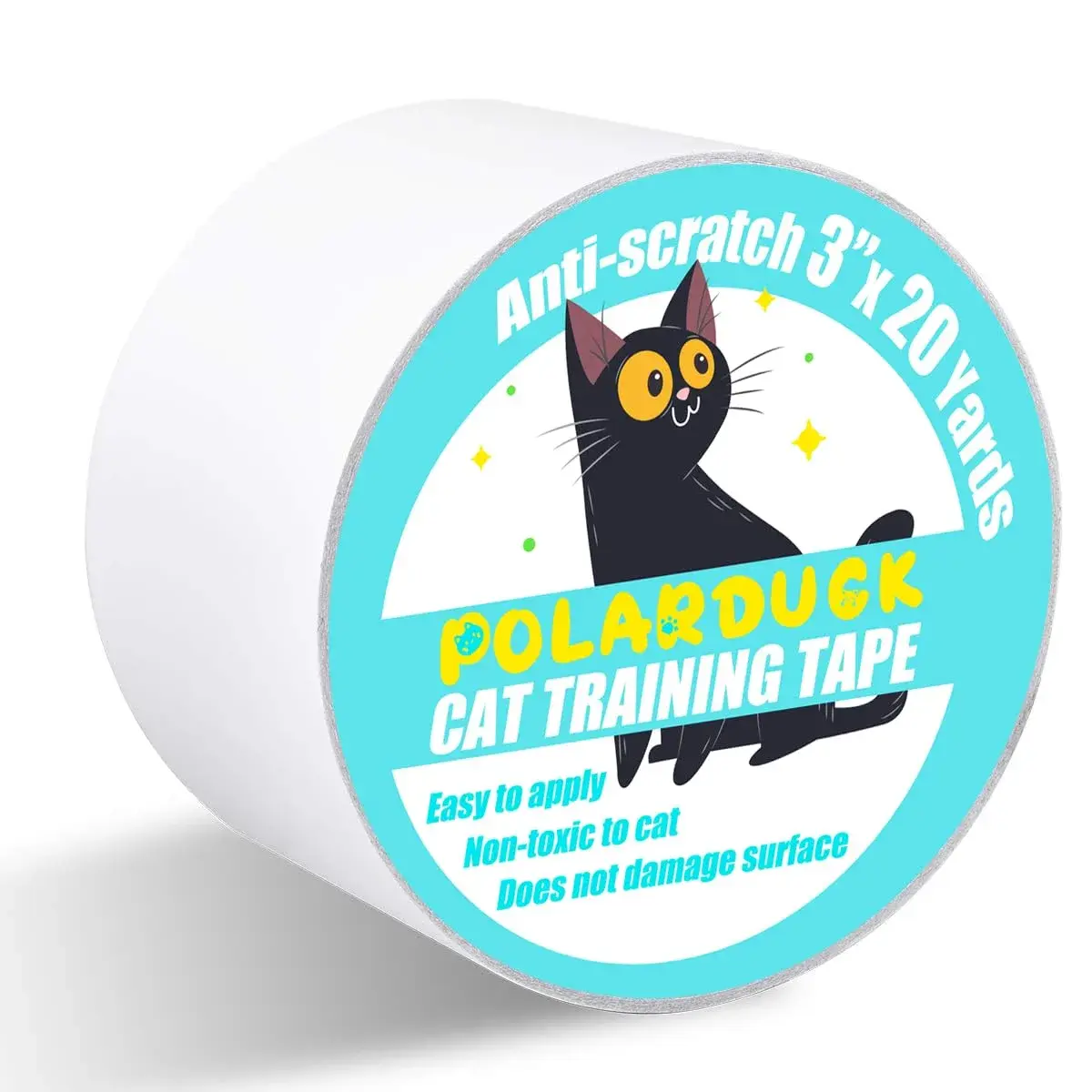 Polarduck Clear Anti-Scratch Tape for Furniture 3 inches x 20 Yards | Train Cats to Stop Scratching - main product image