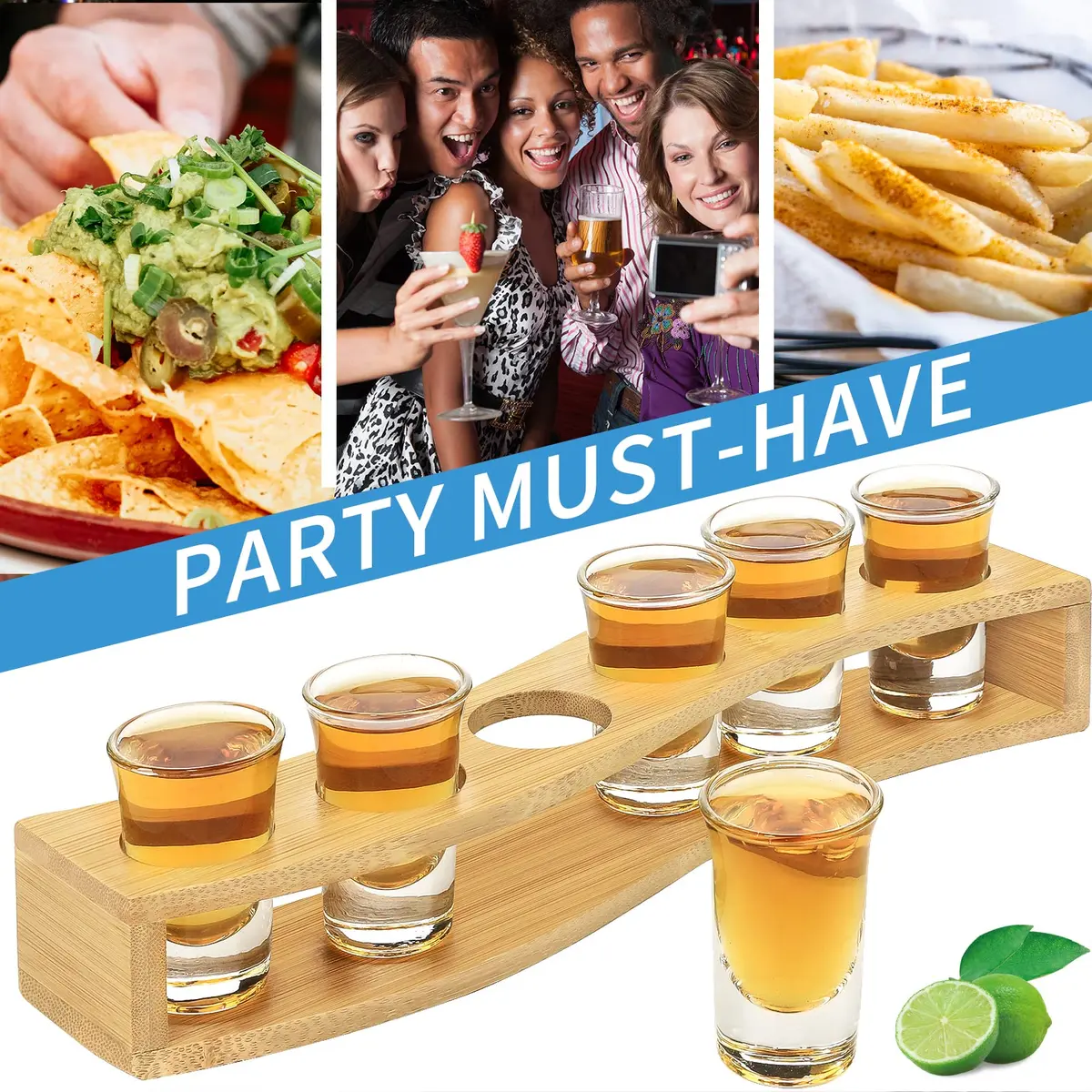 LINALL Shot Glasses 6pcs 30ml Heavy Base | Crystal Clear Drinkware for Whisky & Tequila - view 4
