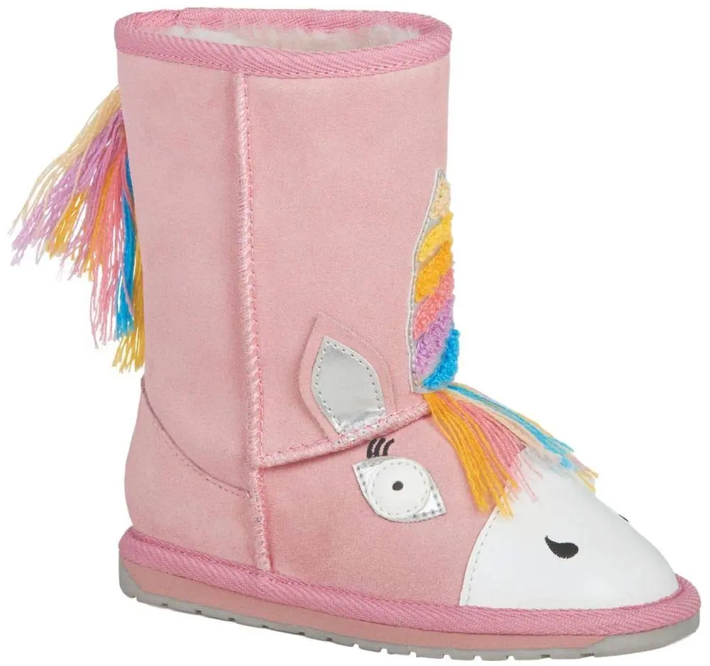EMU Kids Magical Unicorn Deluxe Wool Boots Size 4 | Australian Wool & Suede Comfort - main product image
