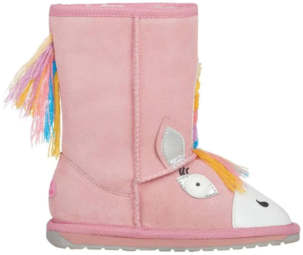 EMU Kids Magical Unicorn Deluxe Wool Boots Size 4 | Australian Wool & Suede Comfort - view 2