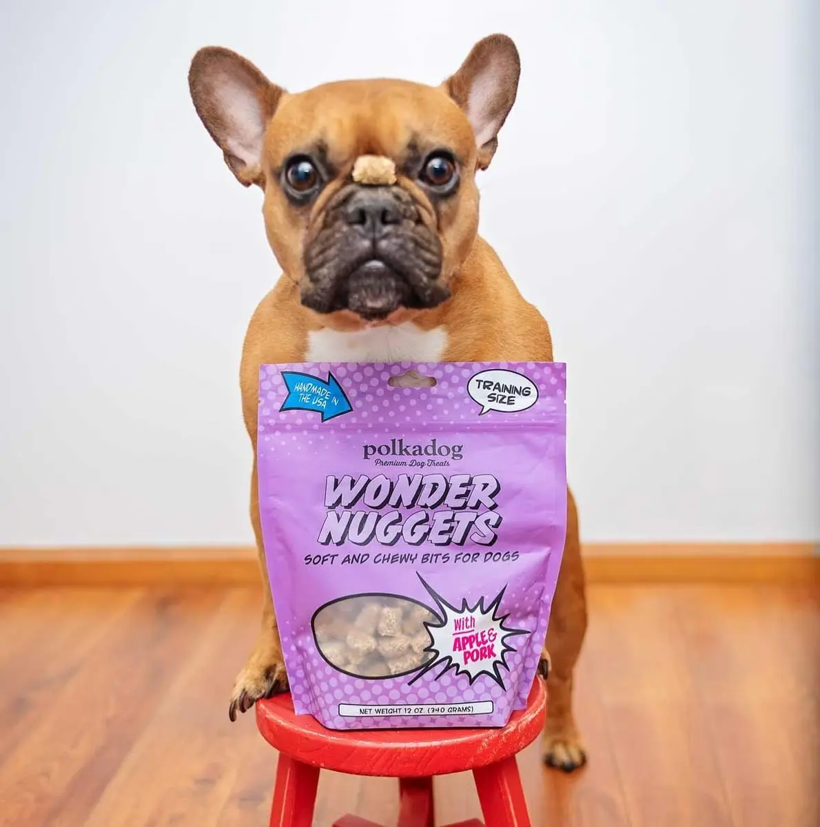 Polkadog Pork & Apple Wonder Nuggets | Soft & Chewy Dog Treats, 10oz - view 5
