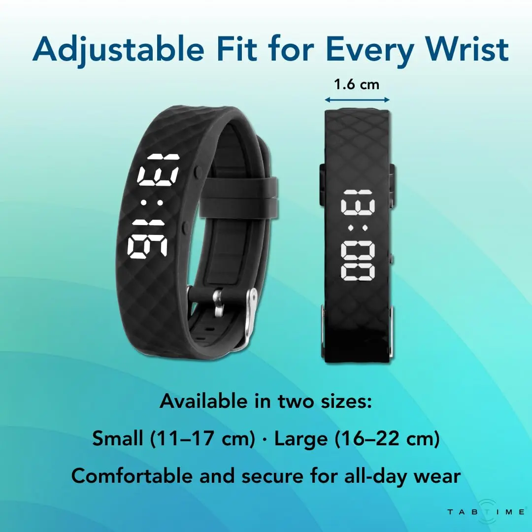 Tabtime Vibrating Alarm Wristband - Silent Reminder Watch for Adults & Kids | Up to 10 Reminders Daily - view 4