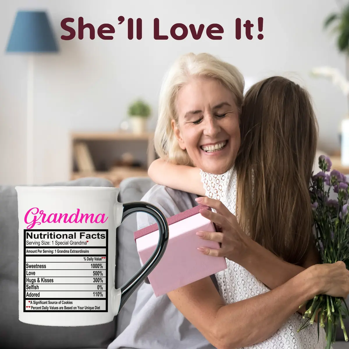 Cottage Creek Grandma Coffee Mug, 16oz Ceramic | Heartwarming Gift for Grandma - view 9