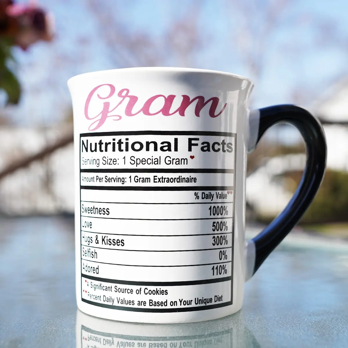 Cottage Creek Gram Coffee Mug Ceramic 473ml (16 oz) | Adorable Double-Sided Gram Design - view 7