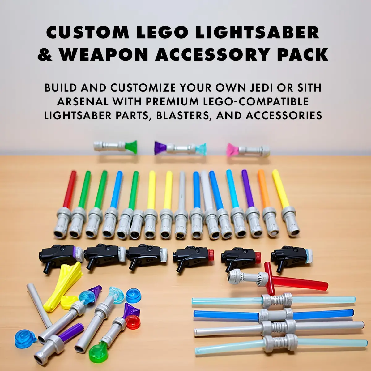 Brick Loot Light Sword & Blaster Pack Building Block Accessories 75pcs | ASTM-Tested Educational Toy - view 5