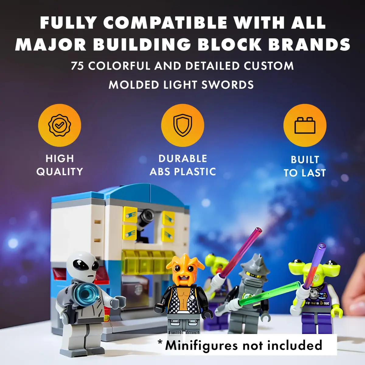 Brick Loot Light Sword & Blaster Pack Building Block Accessories 75pcs | ASTM-Tested Educational Toy - view 3