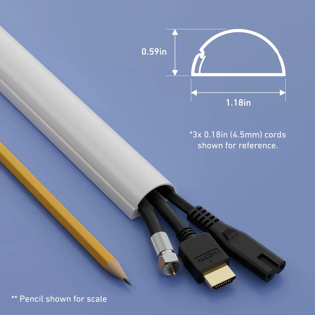 D-Line White Cord Cover Kit 13.08ft (4m) | Paintable Cable Raceway for Wall Wire Hiding - view 4
