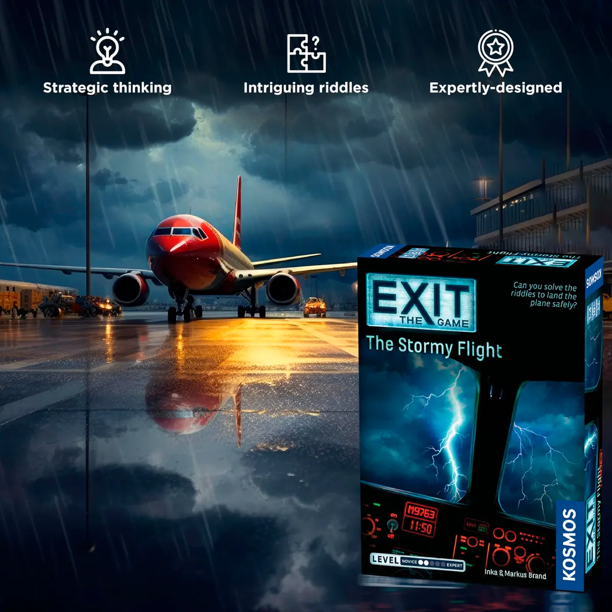Thames & Kosmos EXIT: The Stormy Flight | Family & Kids Card Game, 1-4 Players, 2-Hour Adventure - view 6