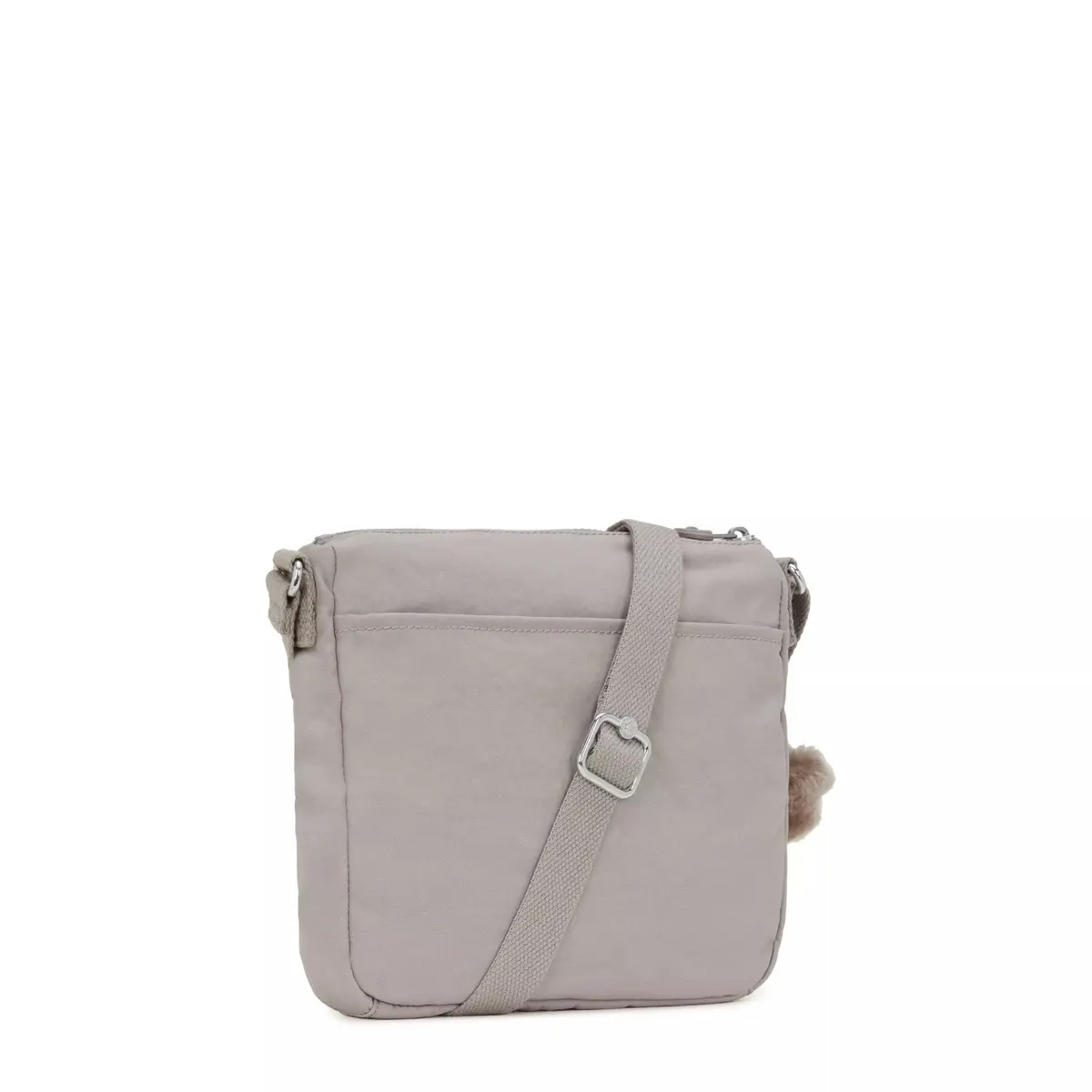 Kipling Sebastian Crossbody Bag Grey Gris 25cm (9"L x 8.5"H x 1.75"D) | Lightweight Water-Resistant Nylon Messenger - view 5