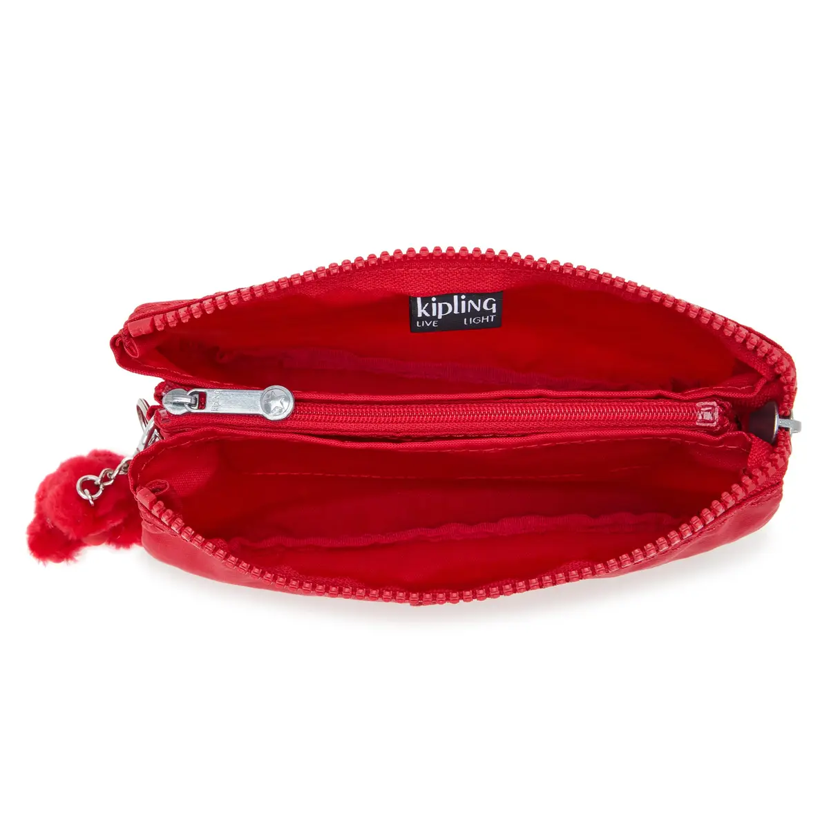 Kipling Women's Creativity Large Pouch Red Rouge | Lightweight Travel Organizer 19cm (7.5in) - view 3