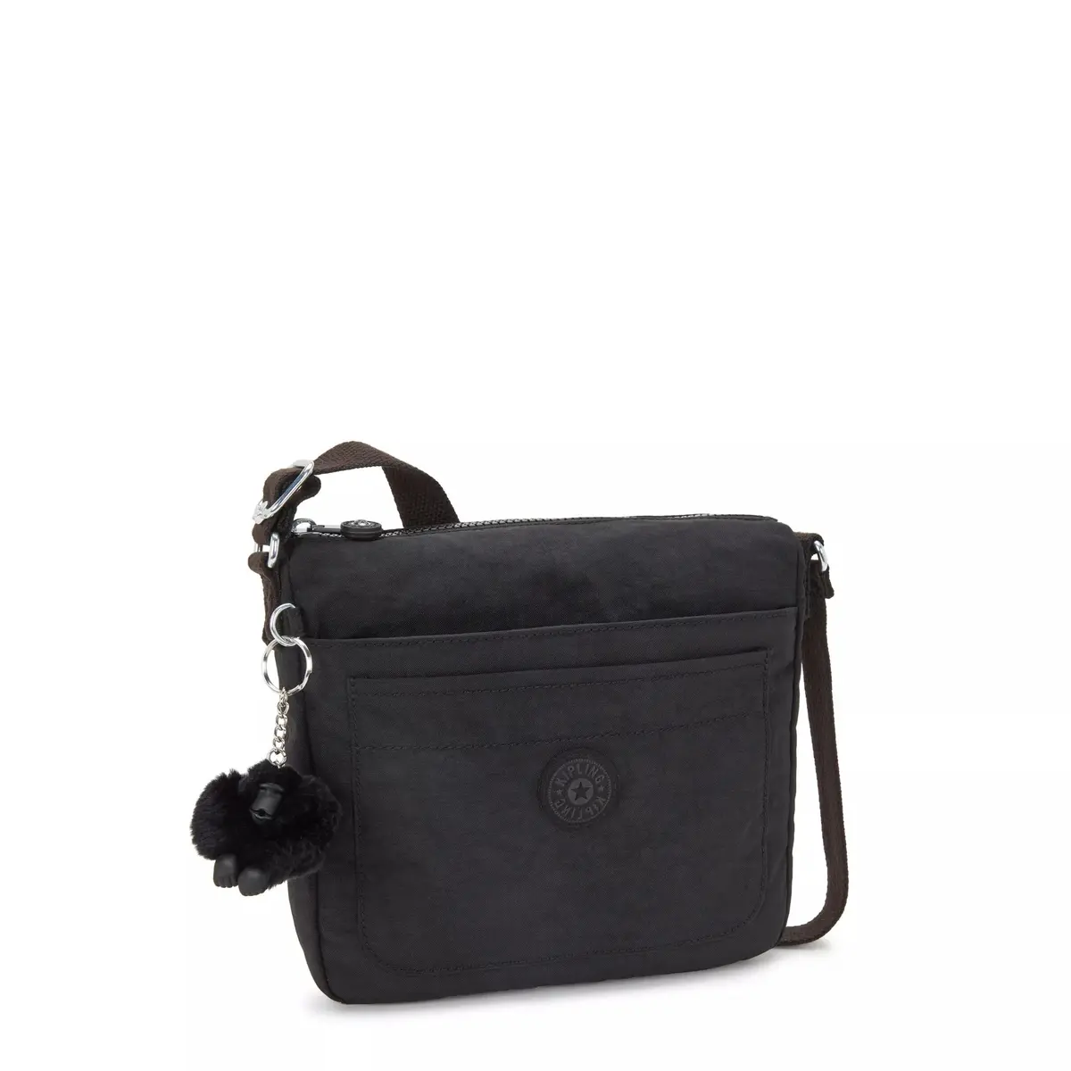 Kipling Sebastian Crossbody Bag Black Noir 21.59cm (8.5")H x 12.7cm (5")W x 4.45cm (1.75")D | Lightweight & Durable Nylon Messenger - view 6