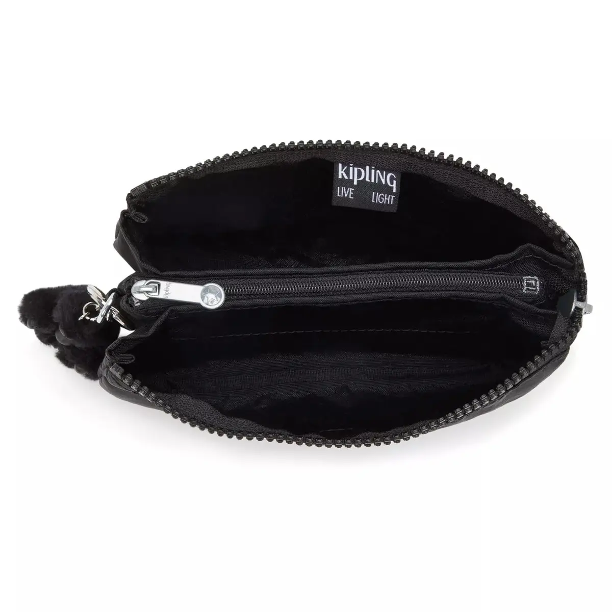 Kipling Creativity Large Pouch, Black Noir | Water Resistant Nylon Travel Organizer - view 3