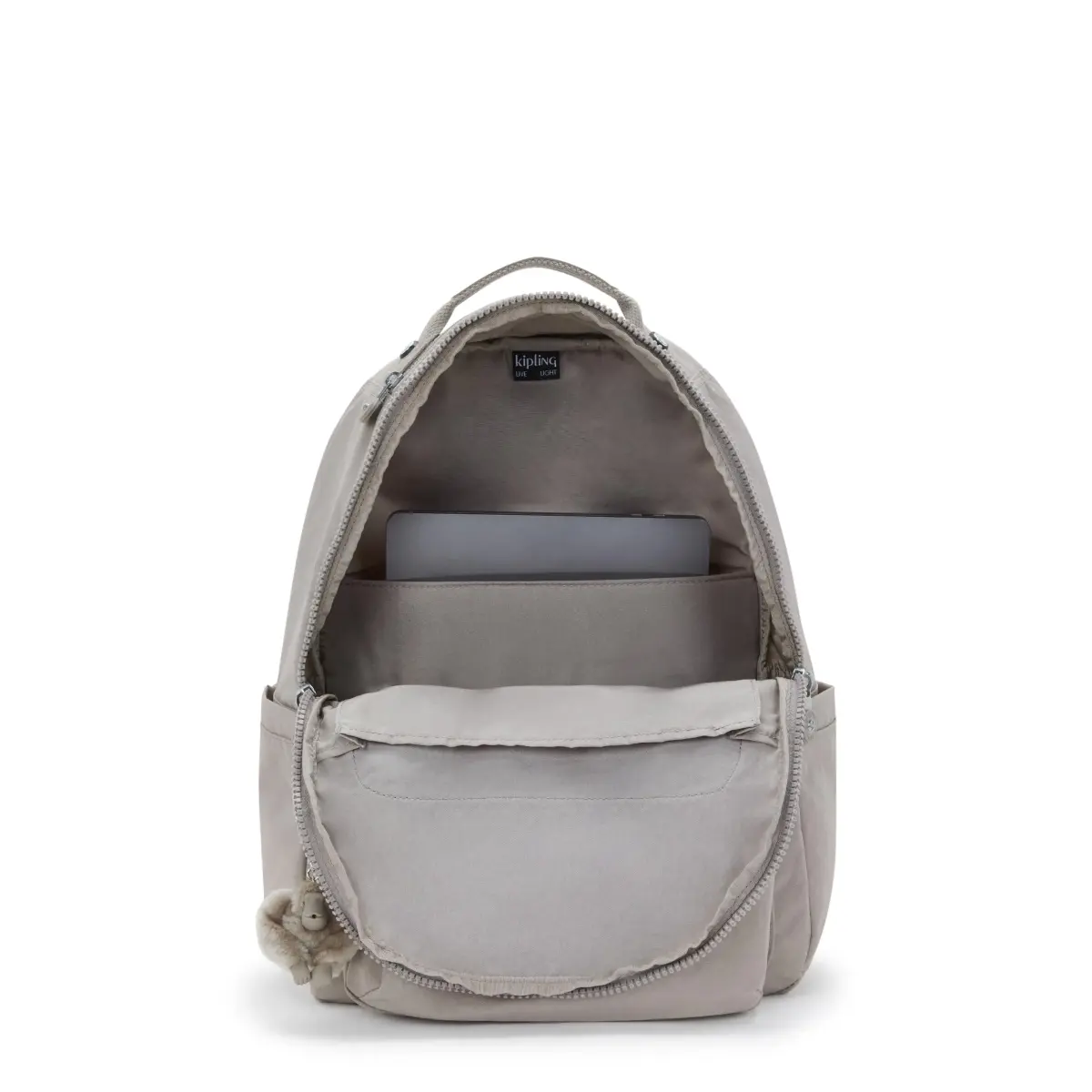 Kipling Seoul Large Laptop Backpack 25L (0.9 cu ft) | Water-Resistant Grey Bag for 15" Laptops - view 4