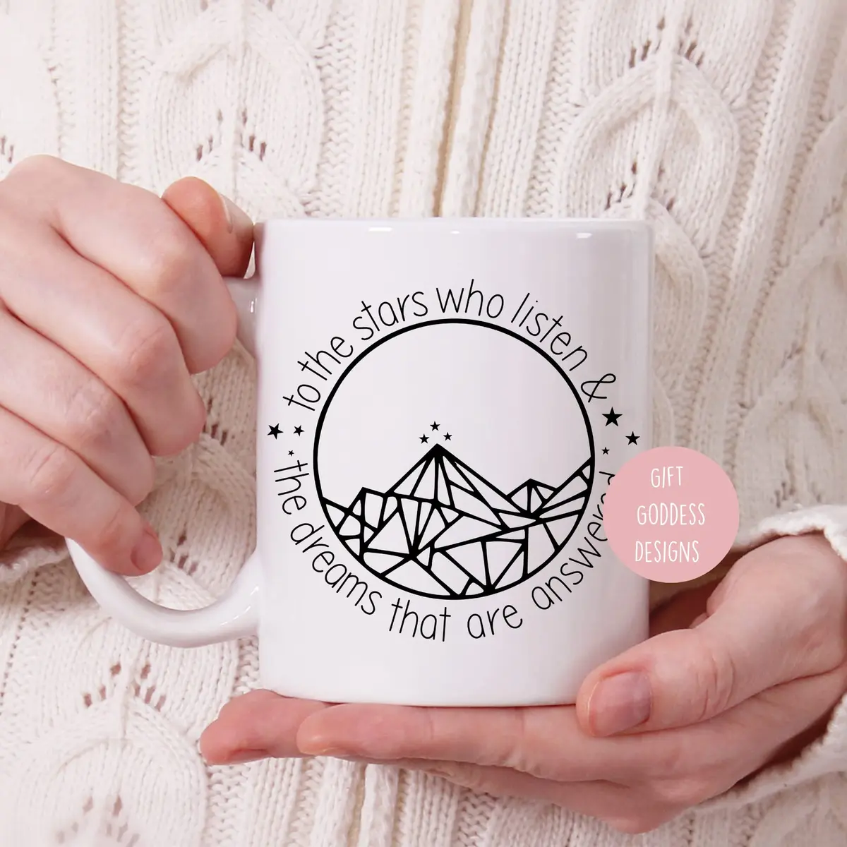 Balor Coffee Mug 11oz White | ACOTAR Inspired Ceramic Gift for Friends & Family - view 3