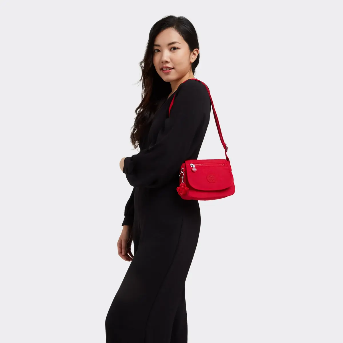 Kipling Women's Sabian Mini Crossbody Bag Red Rouge | Lightweight Everyday Purse, Shoulder Bag (2 L) - view 2