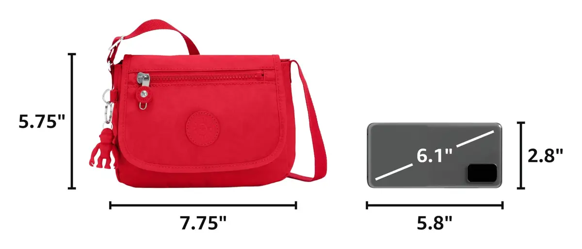 Kipling Women's Sabian Mini Crossbody Bag Red Rouge | Lightweight Everyday Purse, Shoulder Bag (2 L) - view 3