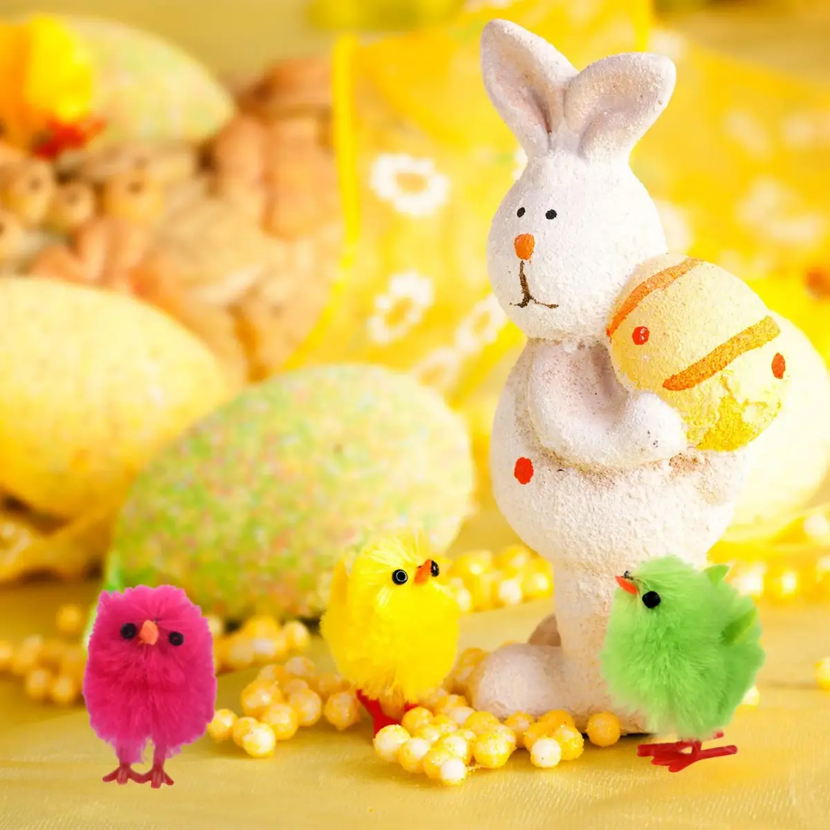 TUPARKA Mini Easter Chicks 3cm (1.2 inch) Pack of 12 | Cute Chenille Decorations for Easter Party - view 5