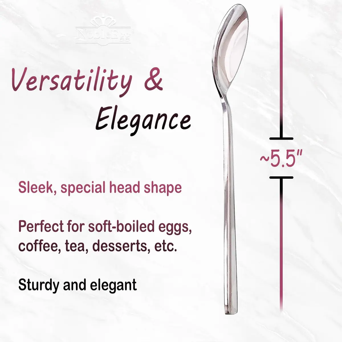 NobleEgg Egg Cups for Soft Boiled Eggs | Vintage Porcelain Holders & Stainless Steel Spoons - view 4