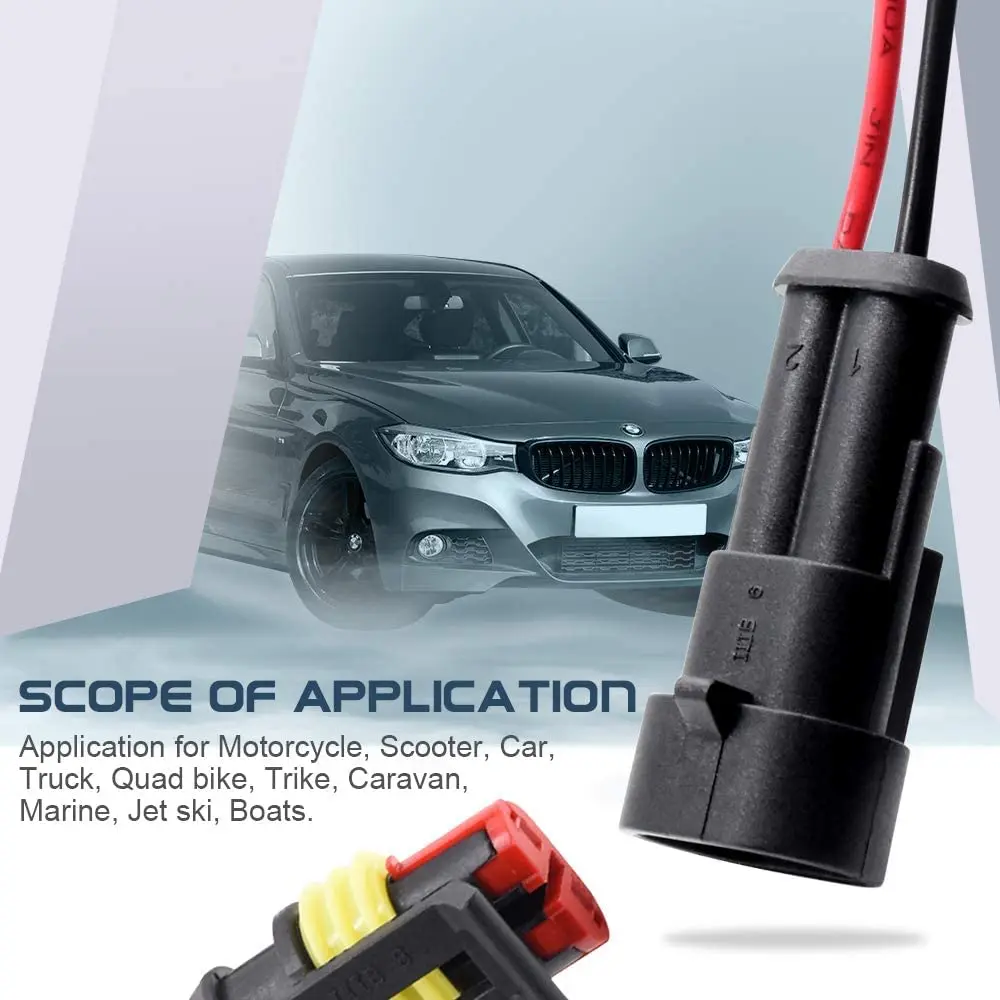 G 2 Pin Waterproof Connector 5 Kit | IP67 Rated Electrical Connectors for Automotive and Marine Use - view 7