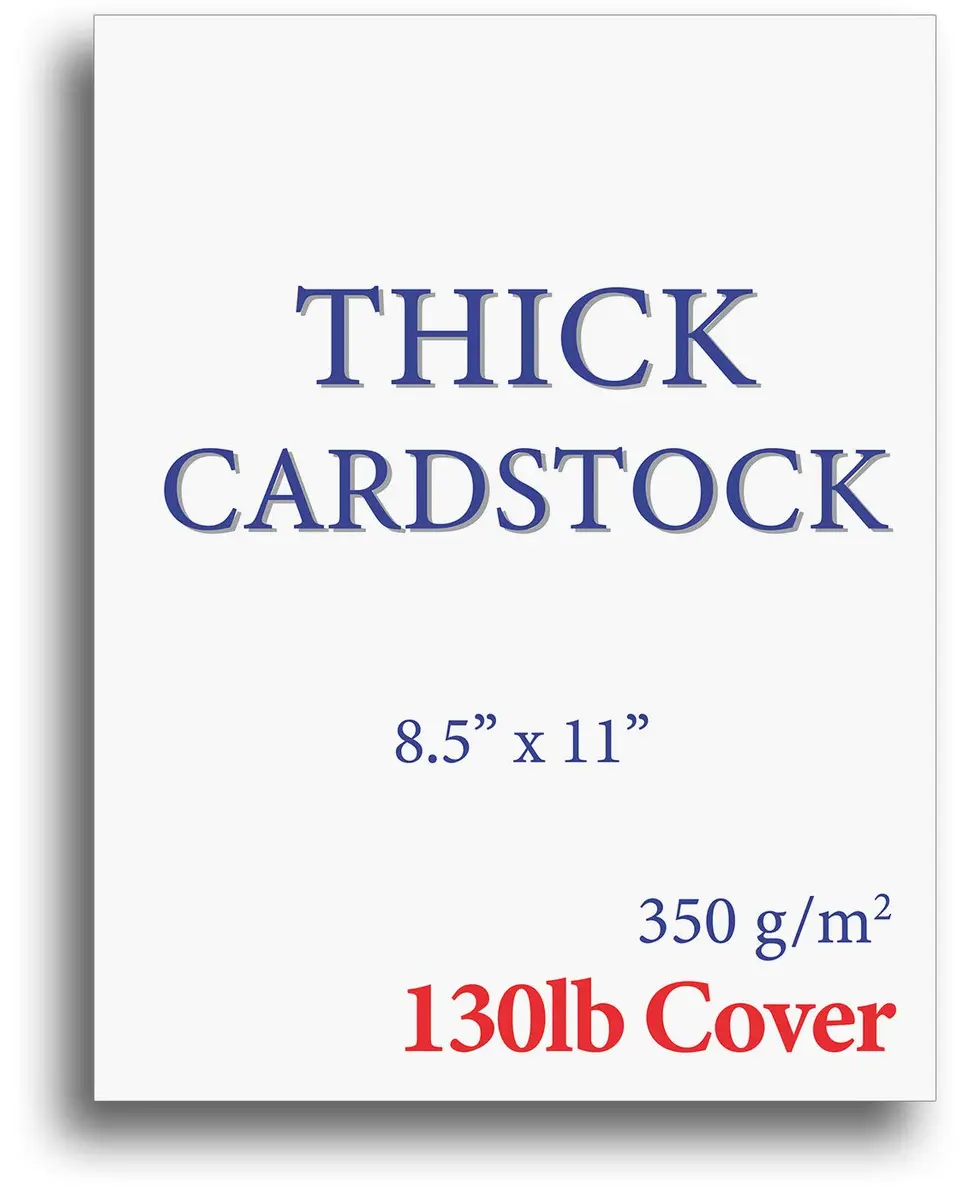 Desktop Publishing Supplies Extra Heavy Duty Bright White Cardstock 130lb Cover (350gsm) 15 Sheets 8.5" x 11" | Commercial Printing Invitations - main product image
