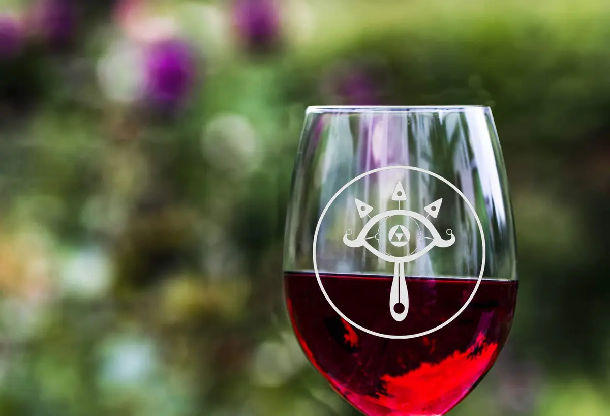 Hat Shark Truthful Eye Legendary Royal Ninja Tribe Video Game Parody - Laser Engraved Stemless Wine Glasses | 21 oz Dishwasher Safe - view 5