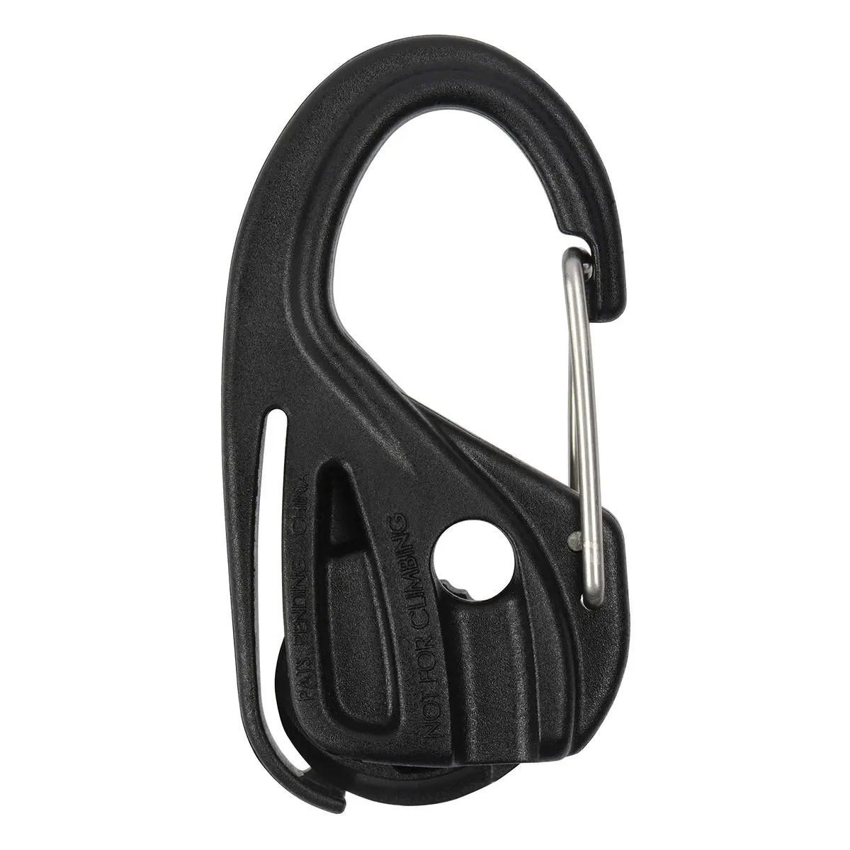 Nite Ize CamJam Cord Tightener with Carabiner Clip - Plastic Carabiner & Stainless Steel Lock - Utility Rope & Cord Tightener - Black - view 3