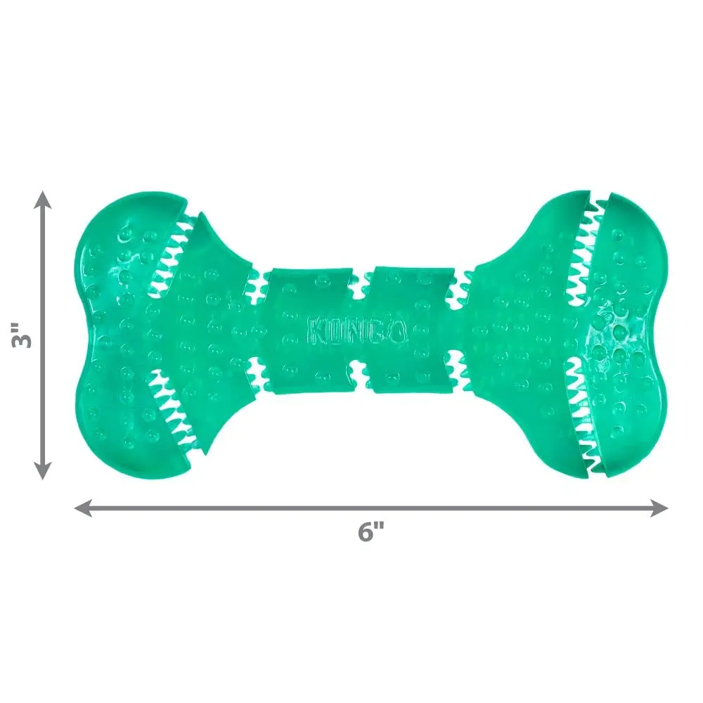 KONG Squeezz Dental Bone Chew Toy for Medium/Large Dogs | Flexible Teeth Cleaning Toy - view 4