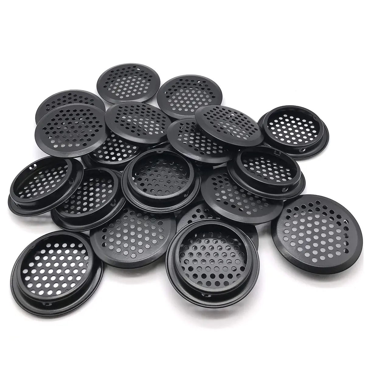 NACX 20Pcs Air Vents 53mm Circular Soffit Vent Stainless Steel Black | Durable Ventilation Solution - main product image