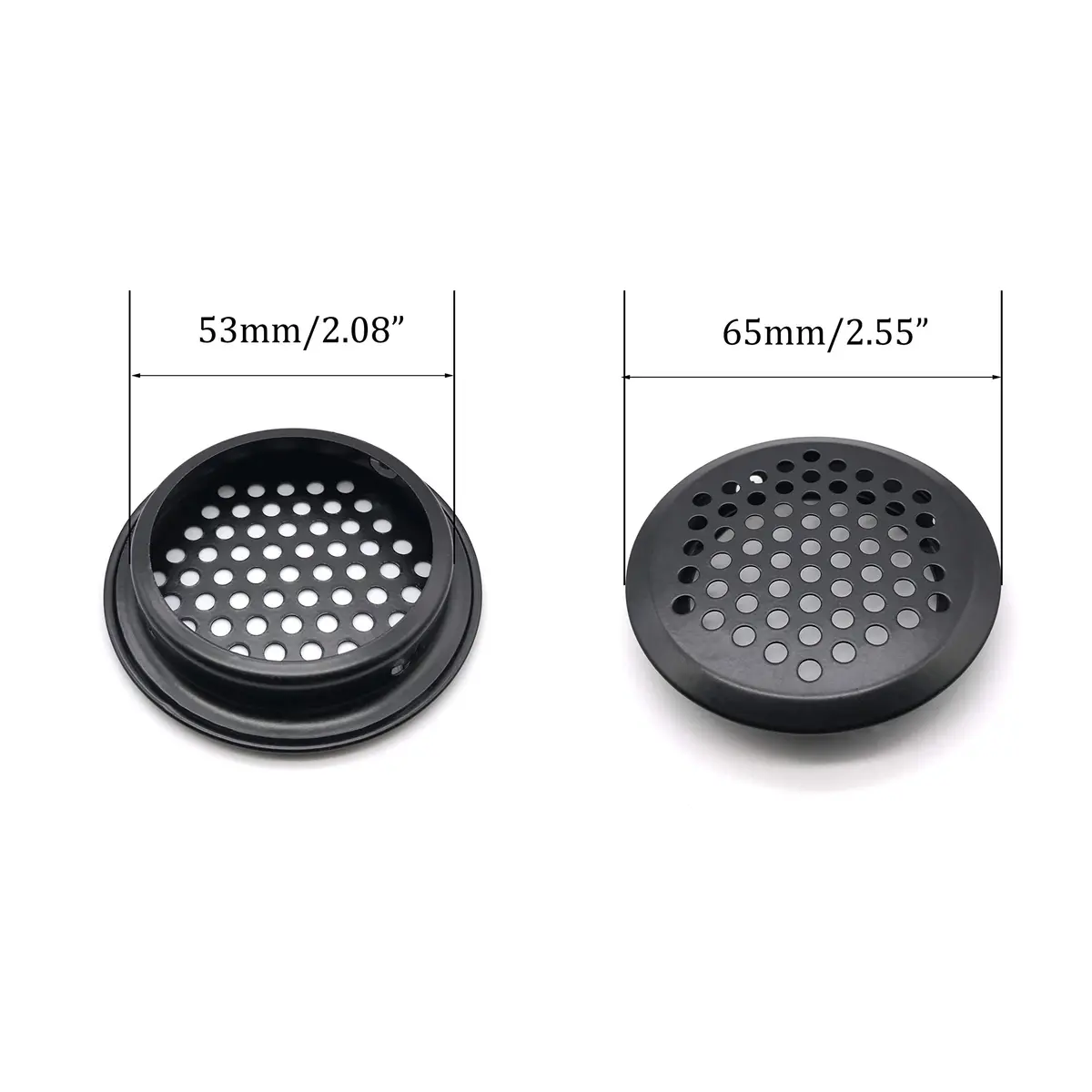 NACX 20Pcs Air Vents 53mm Circular Soffit Vent Stainless Steel Black | Durable Ventilation Solution - view 2