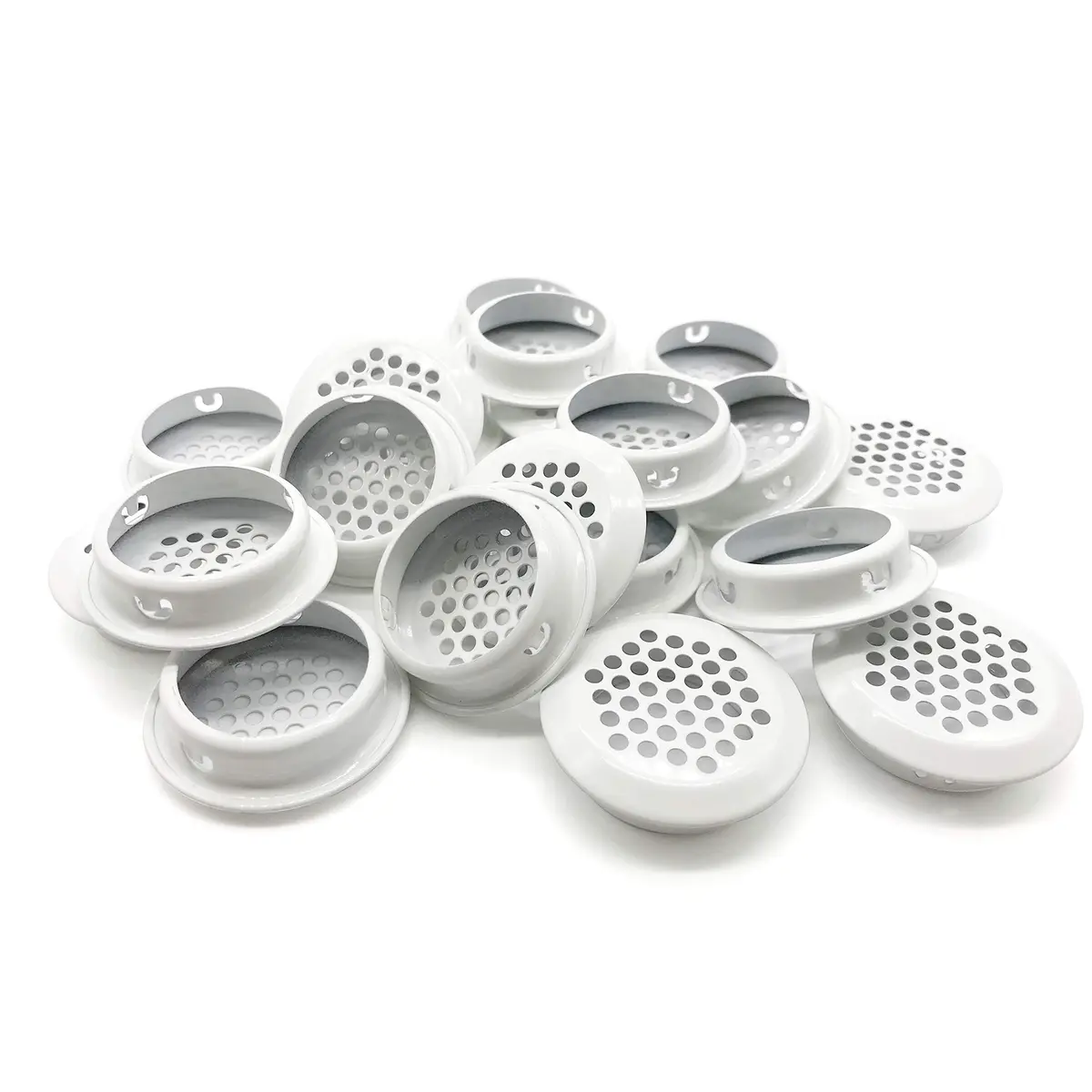 NACX 20Pcs Air Vents 35mm Circular Soffit Vent Stainless Steel White | Durable Ventilation Solution - main product image