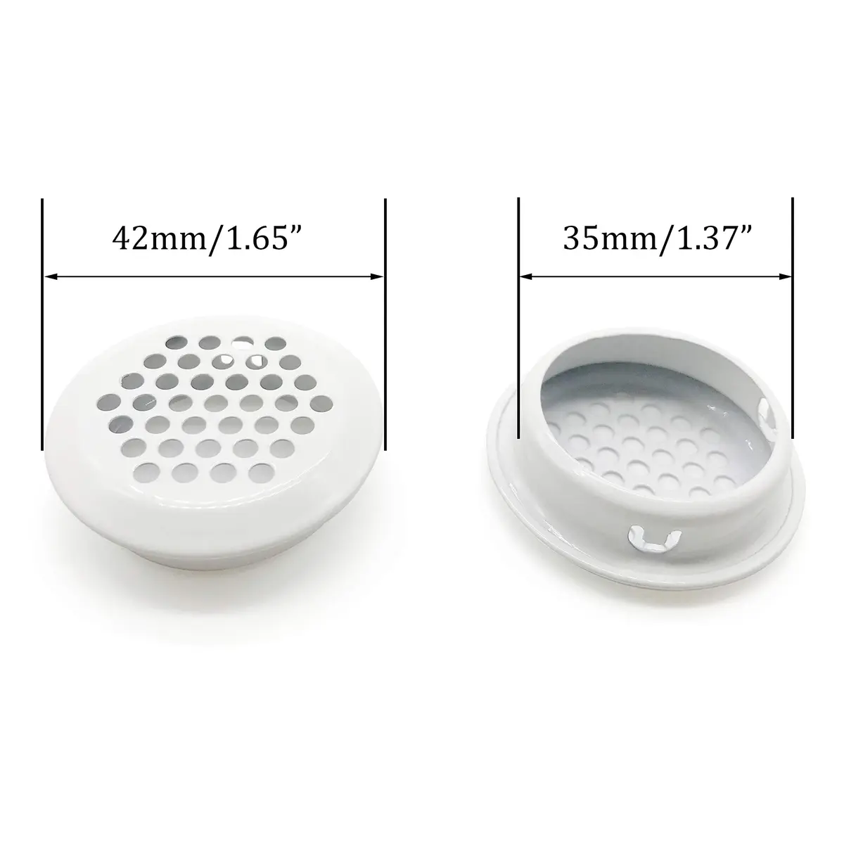 NACX 20Pcs Air Vents 35mm Circular Soffit Vent Stainless Steel White | Durable Ventilation Solution - view 2