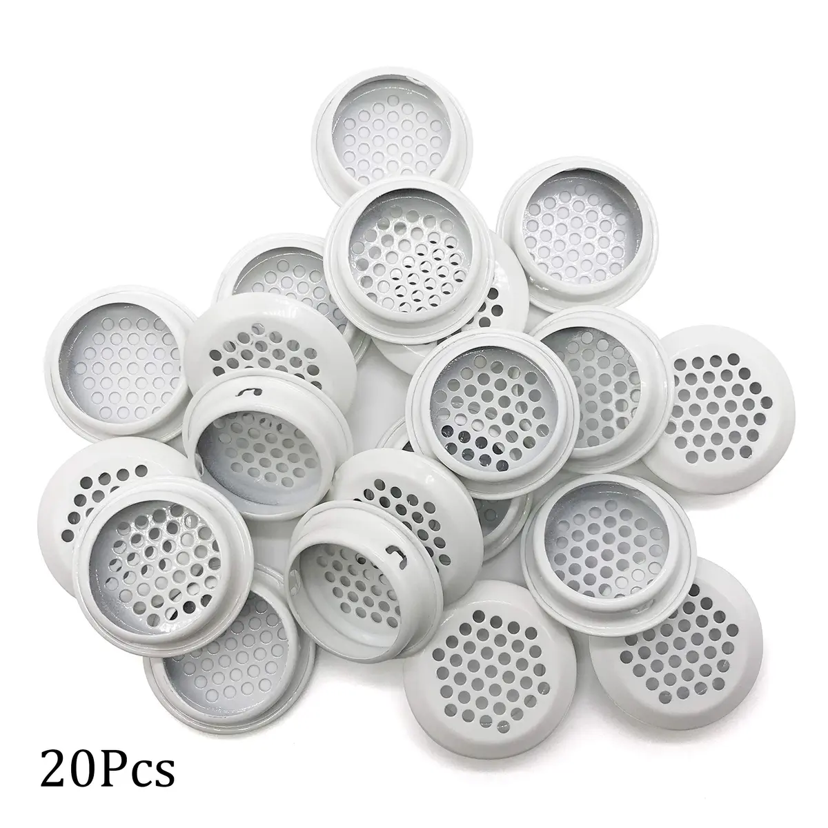 NACX 20Pcs Air Vents 35mm Circular Soffit Vent Stainless Steel White | Durable Ventilation Solution - view 3