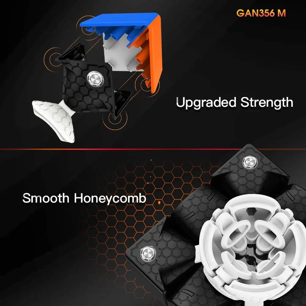 GAN 356 M Frosted Speed Cube 3x3 Magnetic Puzzle for Kids | Magnetic, Stickerless, 2020 Model - view 4