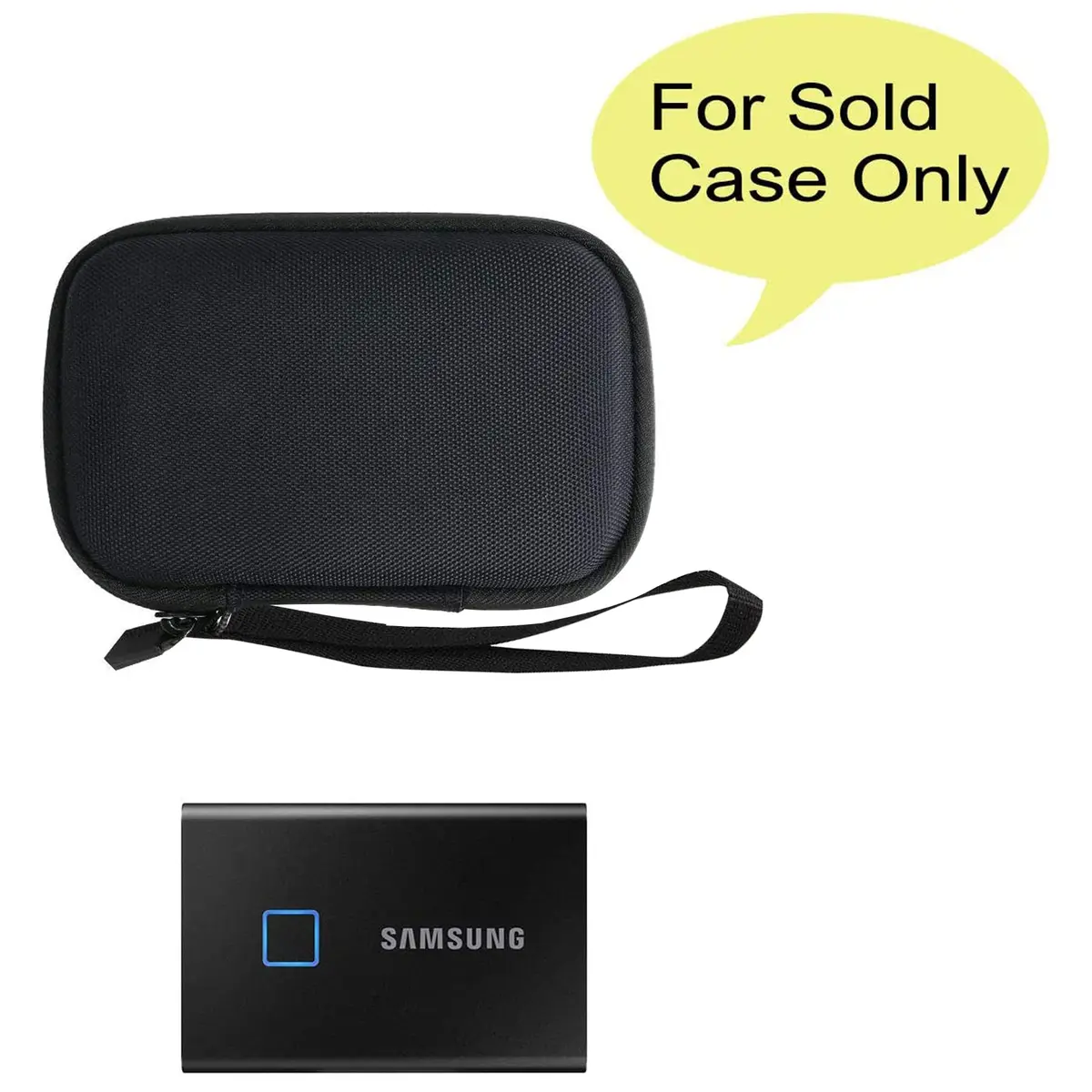 co2CREA Hard Travel Case for Samsung T7 Touch Portable SSD, Black | Shockproof Dustproof Water-Resistant - view 2